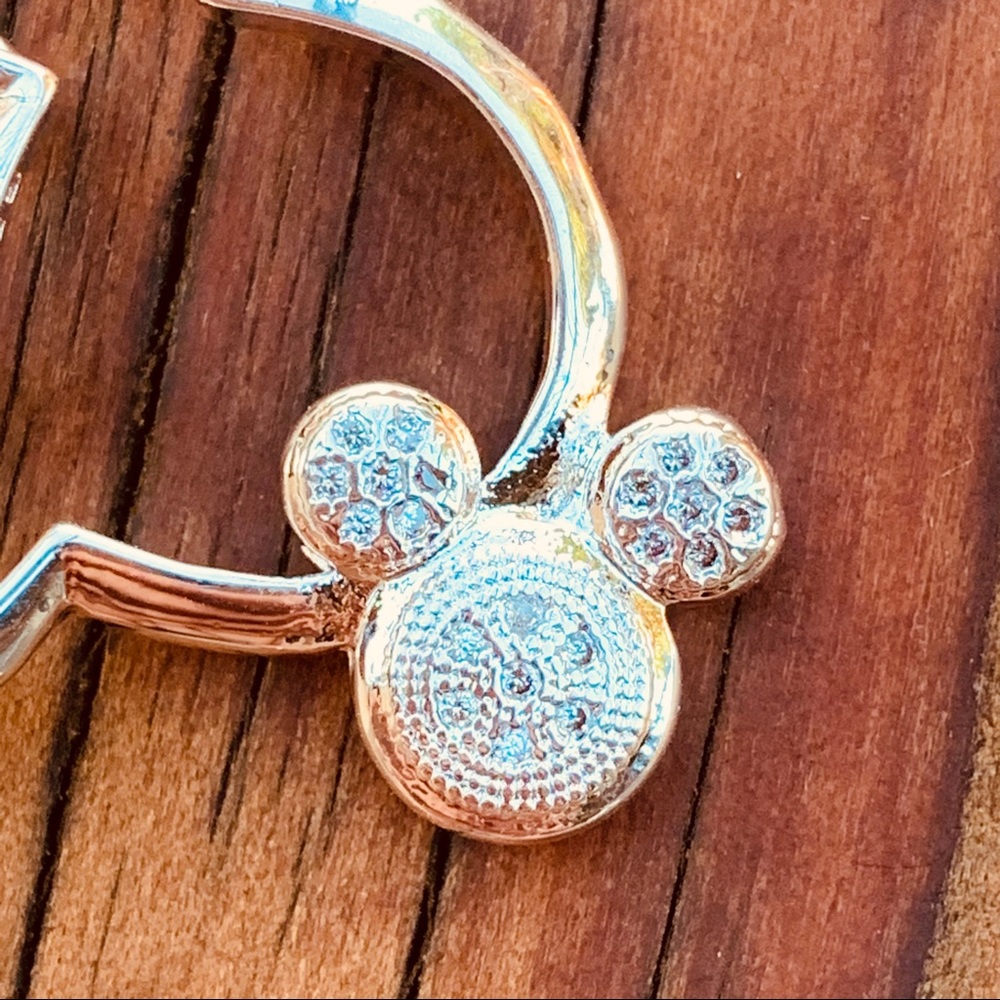 MICKEY 925 Silver Crystal Mickey Necklace with GIFT Box - Picture 6 of 8